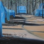 slum forest- 50 x 81- eitempera- € 3.900